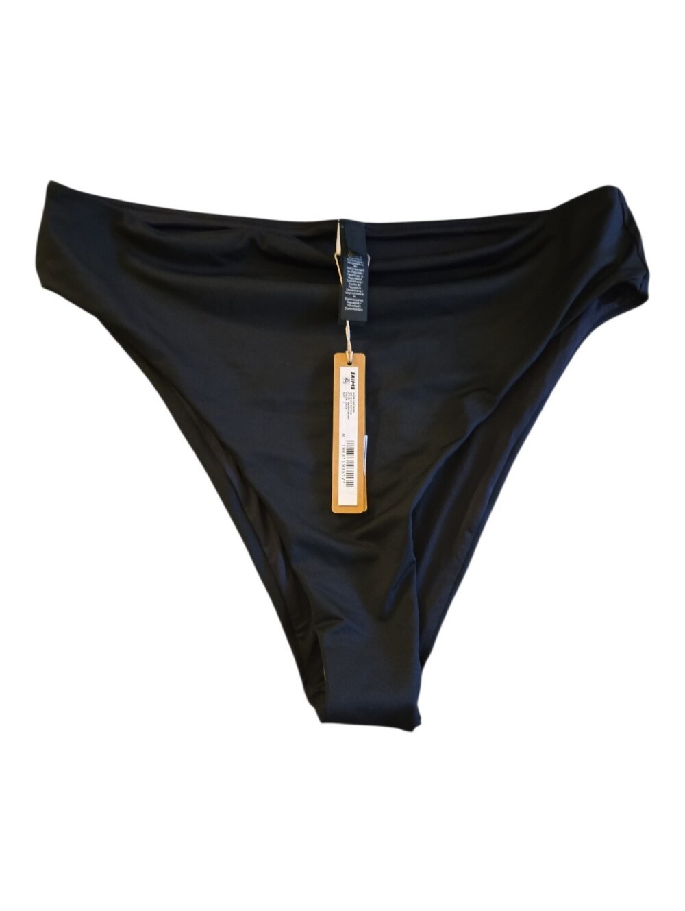 NWT SKIMS Signature Swim Mid Waist Bikini Bottom Onyx Black Small